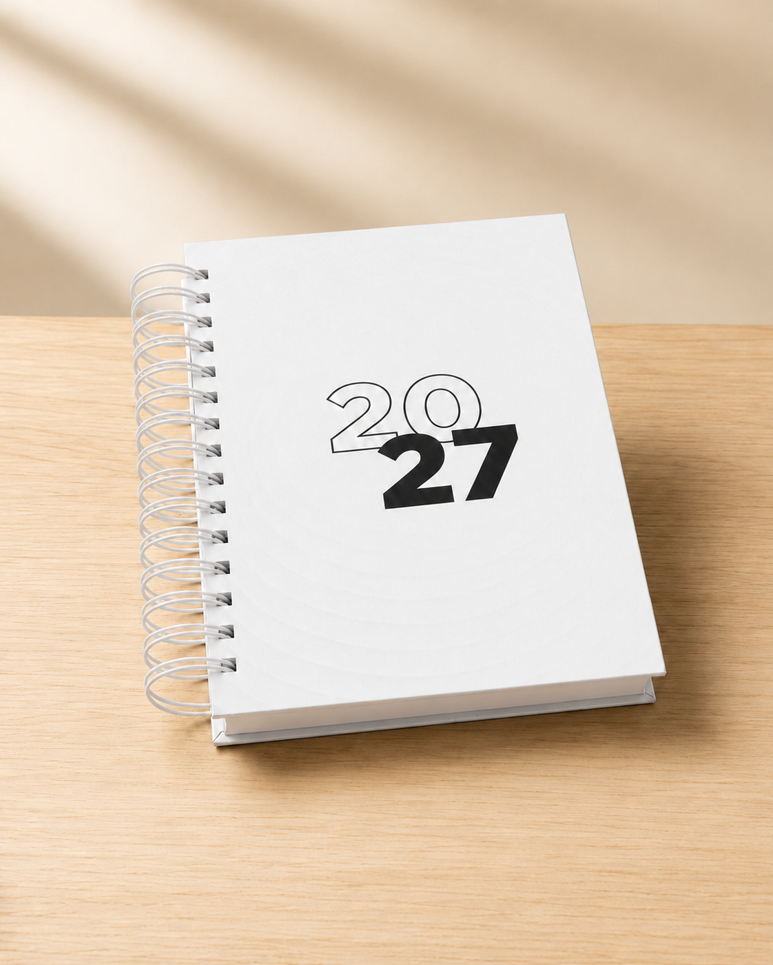 Agenda branca 2027 personalizada