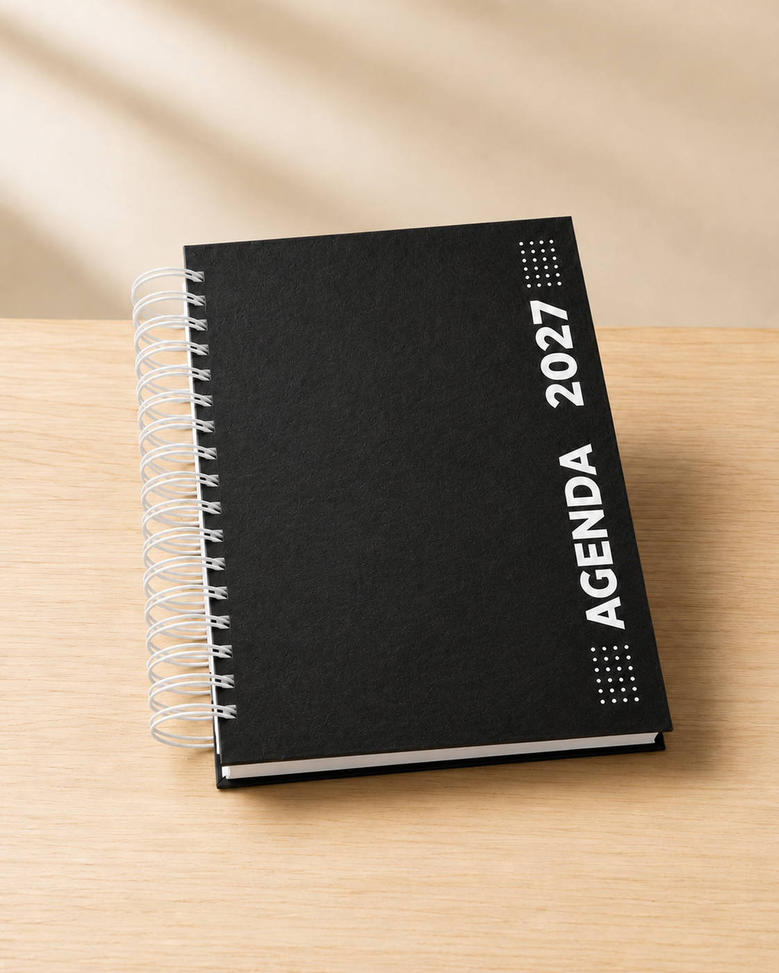 Agenda preta 2027 personalizada