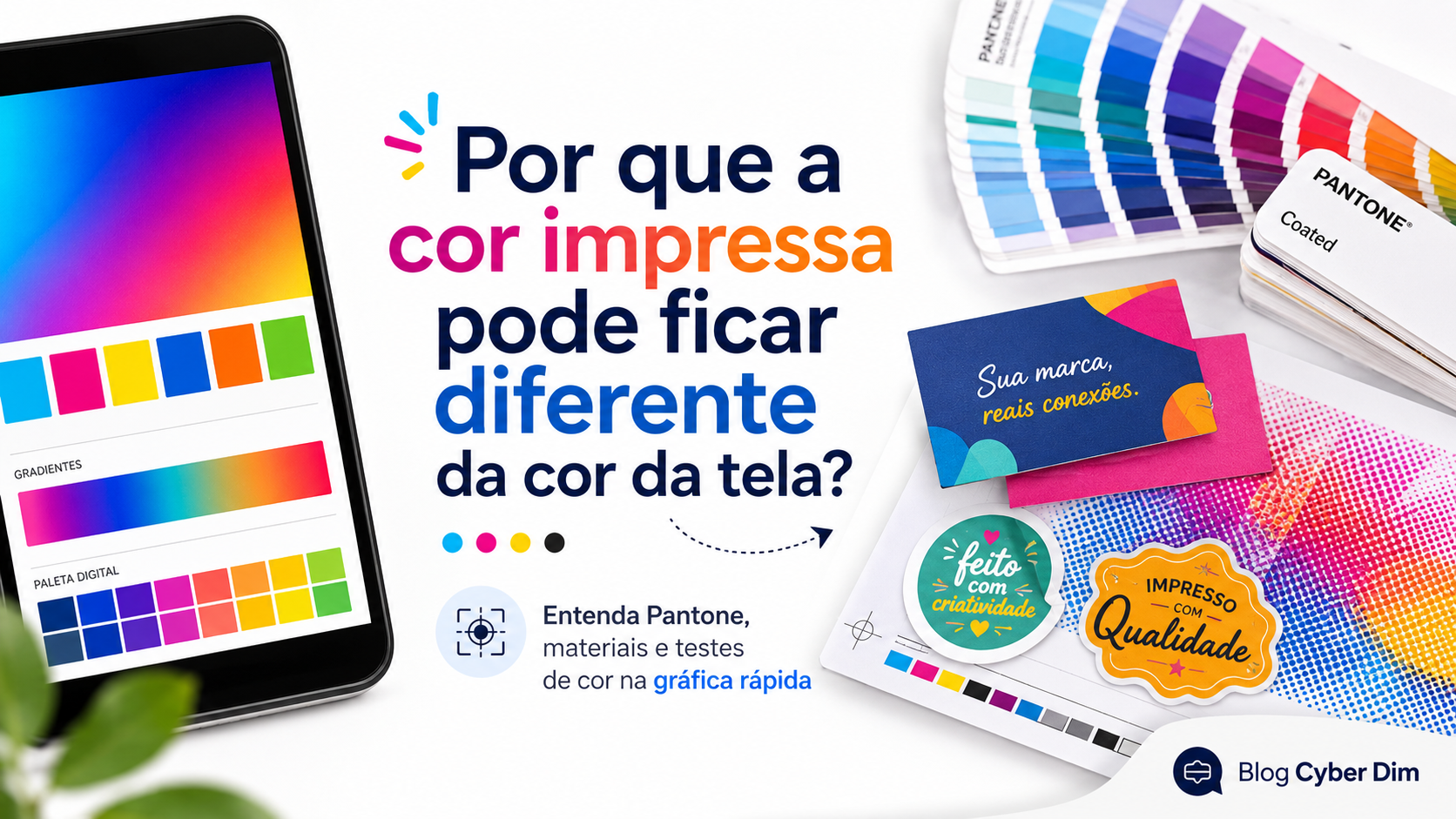 Por que a cor impressa fica diferente da tela? Entenda Pantone e testes de cor